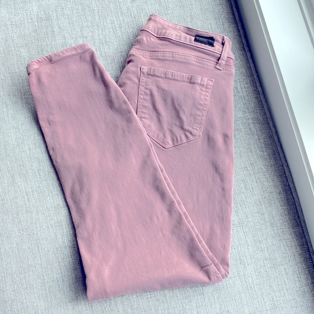 Pink Paige vertigo crop skinny jeans